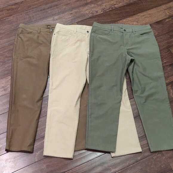 Lululemon ABC Classic Fit Pants **SET OF 3** all size 34 - Picture 5 of 8